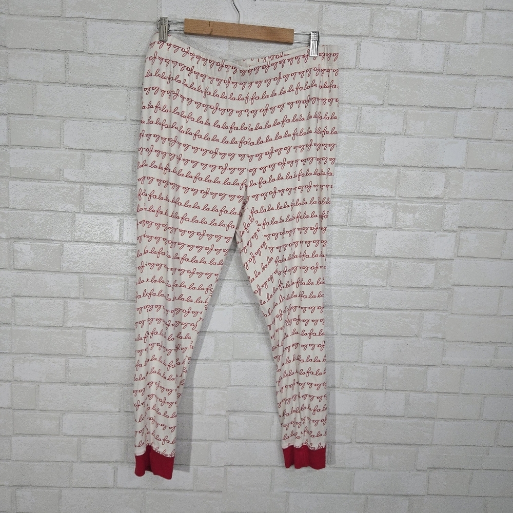LC Lauren Conrad "fa la la la" Christmas comfy pants